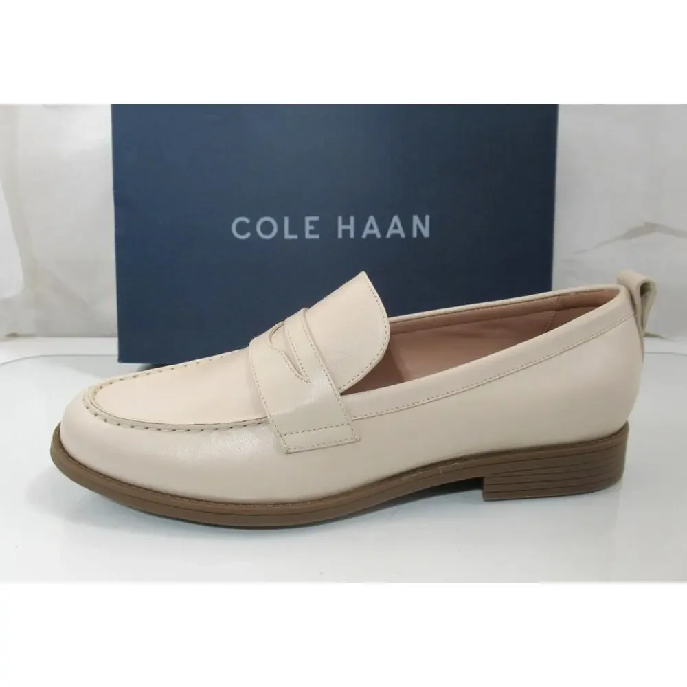Women's Cole Haan Stassi Penny Loafer Moc Toe Comfort Sandollar Leather Size 9.5